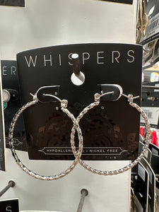 Whispers Twisted Hoop Earrings