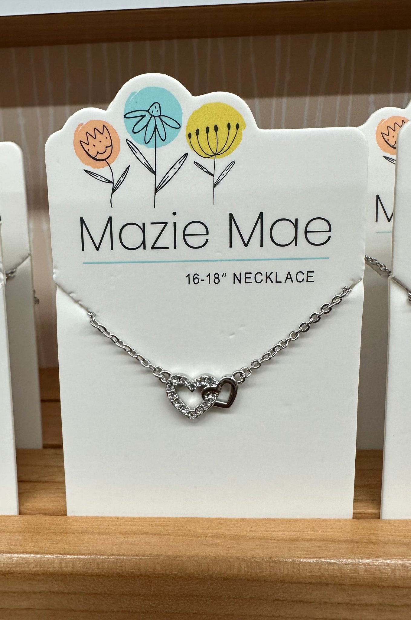 Silver Interlocking Hearts Necklace