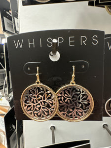 Whispers Filigree Swirl Dangle Earrings