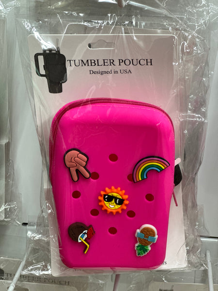 Silicone Tumbler Pouch w/Charms