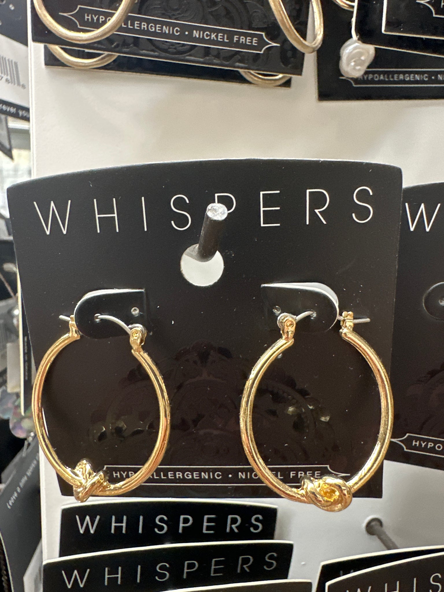 Whispers Gold Knot Earrings