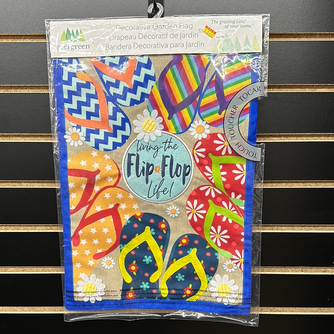 Flip Flop Life Garden Flag