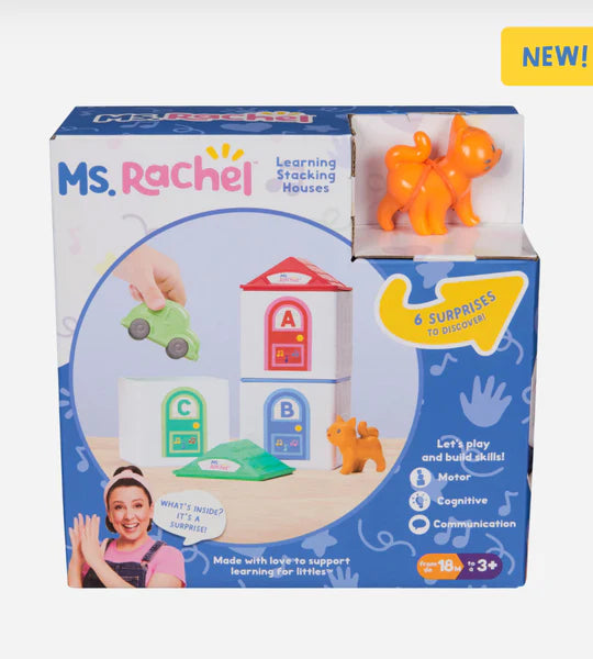 MS. Rachel Learning Stacking Houses