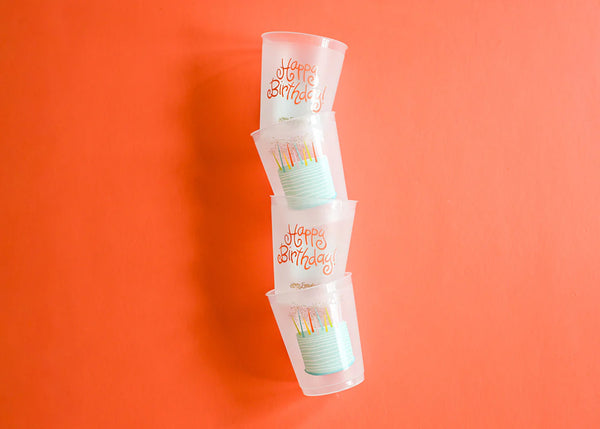 Sparkle Cake Frosted Cups - Set of 10