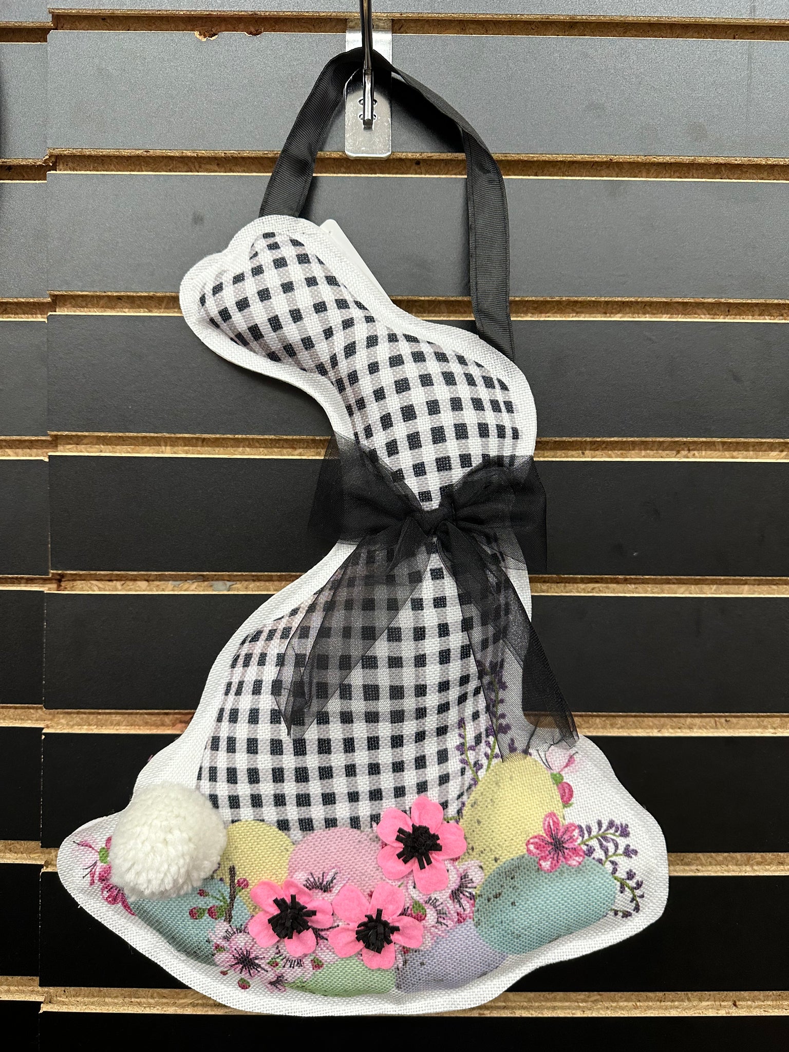 Buffalo Check Bunny Door Hanger