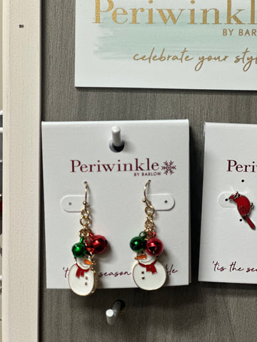 Snowman Jingle Bells Earrings