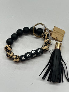 Mama Beaded Bracelet Key Chain