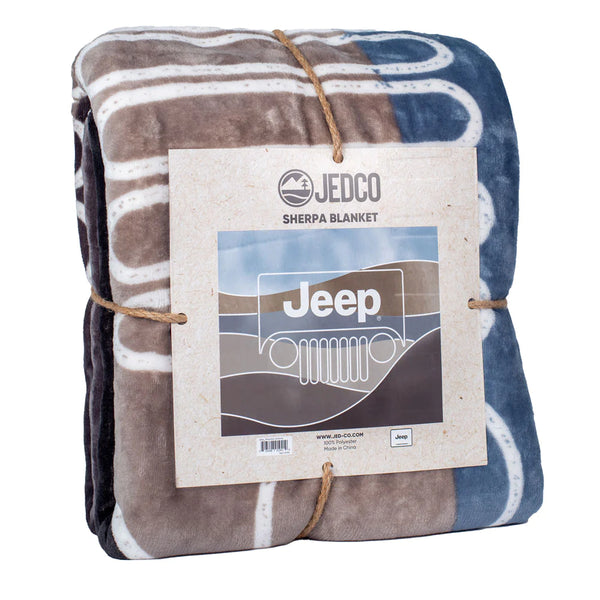 Jeep Mountain Grille Sherpa Blanket