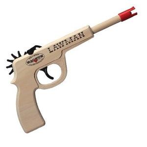 Wooden Lawman Pistol Rubber Band Gun