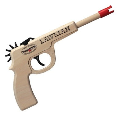 Wooden Lawman Pistol Rubber Band Gun