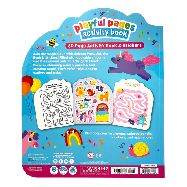 Unicorn Party Playful Pages Activity Book