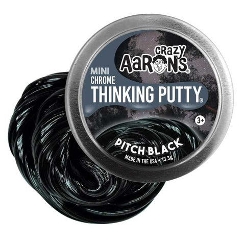 Crazy Aarons Pitch Black Thinking Putty 2" Mini Tins