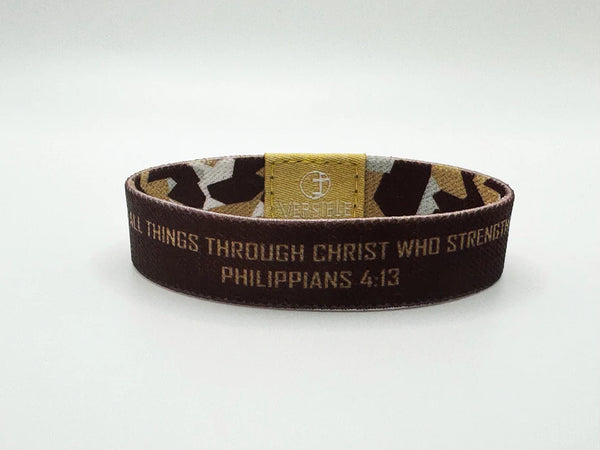 Versible Bracelet - Team Camo - Black & Gold - Phil. 4:13