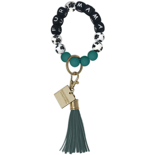 Fur Mama Beaded Bracelet Key Chain