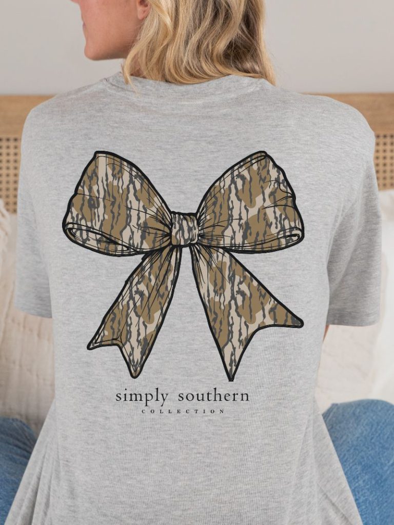 Camo Bow SS Tee - Ash Gray