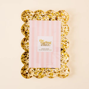 Gold Confetti Mini Acrylic Picture Frame Magnet