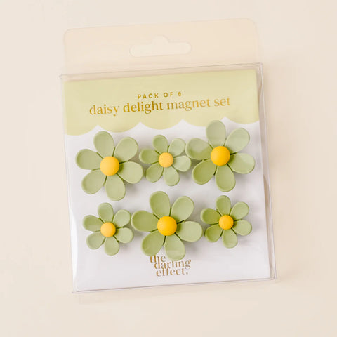 Daisy Delight Magnet Set - Green