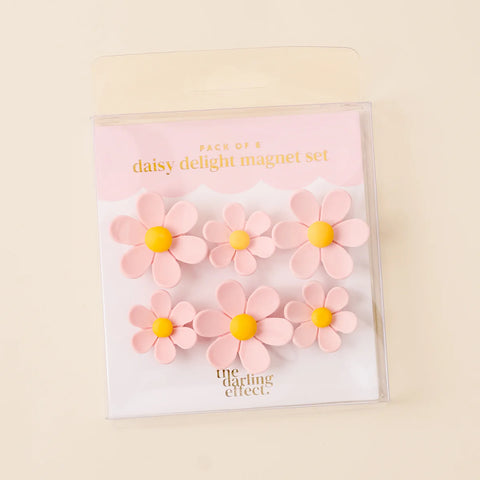 Daisy Delight Magnet Set - Pink