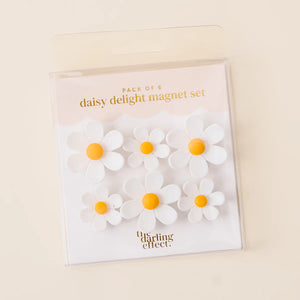 Daisy Delight Magnet Set - White