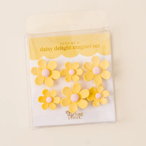 Daisy Delight Magnet Set - Yellow