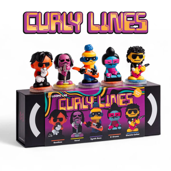 Curly Lines: 5 Figurine NeoFunk Band
