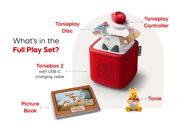 Toniebox 2 Play Set - Sunset Red - Winnie the Pooh