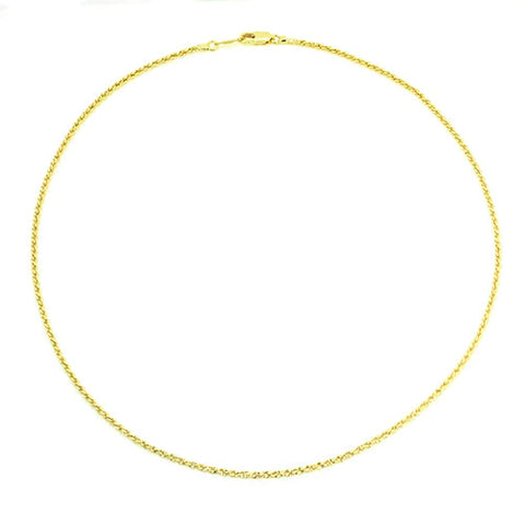 Rope Chain Yellow Gold 18"