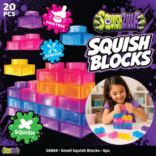 Fun Doh Squish Blocks Building Fidget Sensory Toy - 20 piece