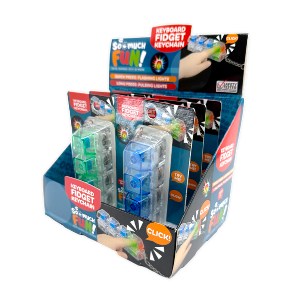 So Much Fun! Keyboard Fidget LED Keychain - Assorted