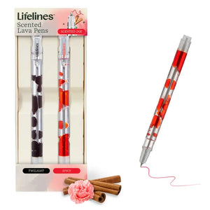 Lifelines Scented Lava Pens - Black & Red