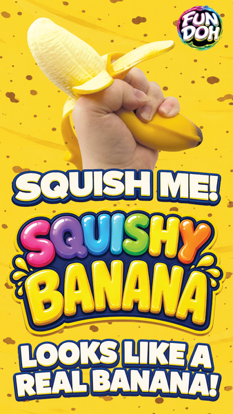 Fun Doh Squishy Banana Stress Relief Toy