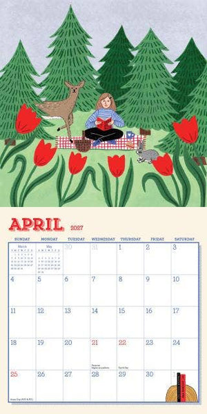 Book Nerd Mini Wall Calendar 2027