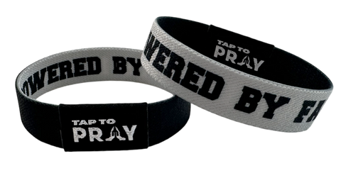 Powered By Faith Tap to Pray Wristband