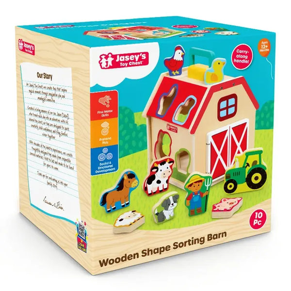 Wooden Shape Sorting Barn
