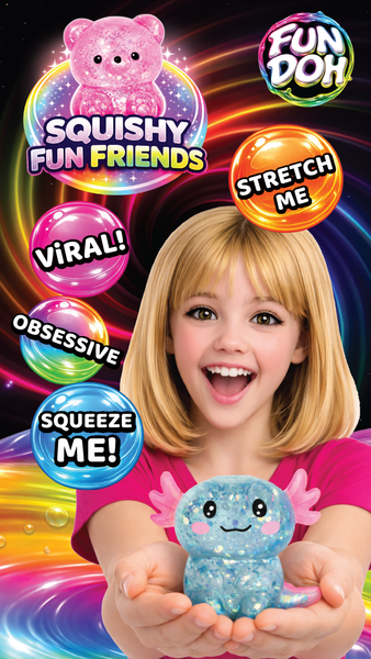 Fun Doh Squishy Gummy Fidget Toy - Assorted