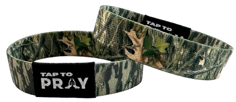 Forest Camo Tap to Pray Wristband