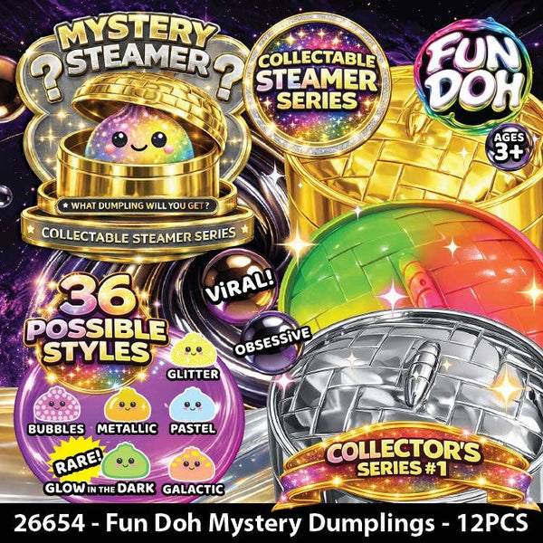Fun Doh Mystery Dumpling Squishies - Ultra Rare Steamer Collection