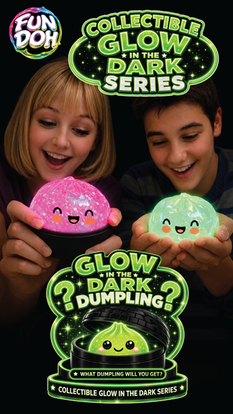 Fun Doh Glow In the Dark Mystery Dumpling - Black Basket