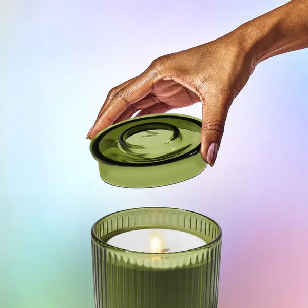 Lifelines Flameless Candle Diffuser - Ribbed Olive