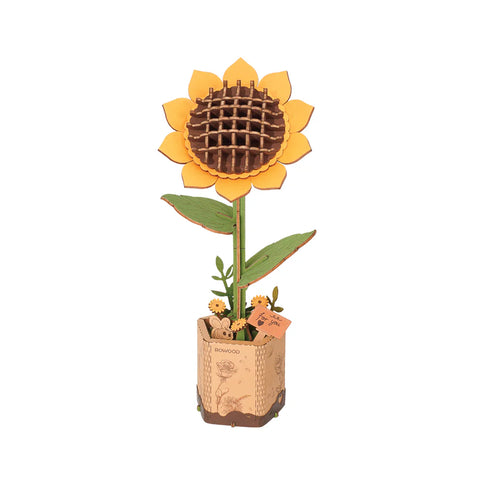 Wooden Bloom Puzzle: Sunflower