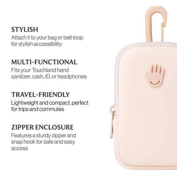 Blush Pink Touchette Clip On Pouch