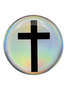 Crystal & Cross Prayer Tag Sticker