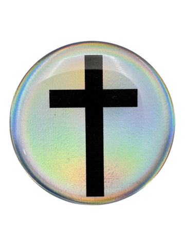 Crystal & Cross Prayer Tag Sticker