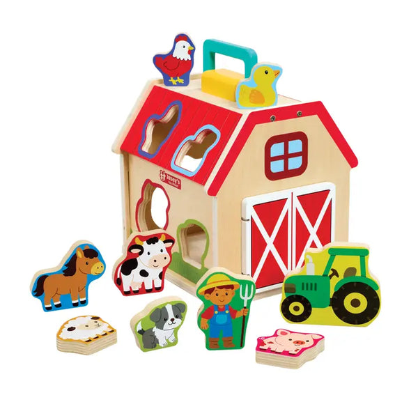 Wooden Shape Sorting Barn