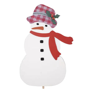 Snowman with Holly Hat Topper