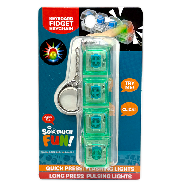 So Much Fun! Keyboard Fidget LED Keychain Toy