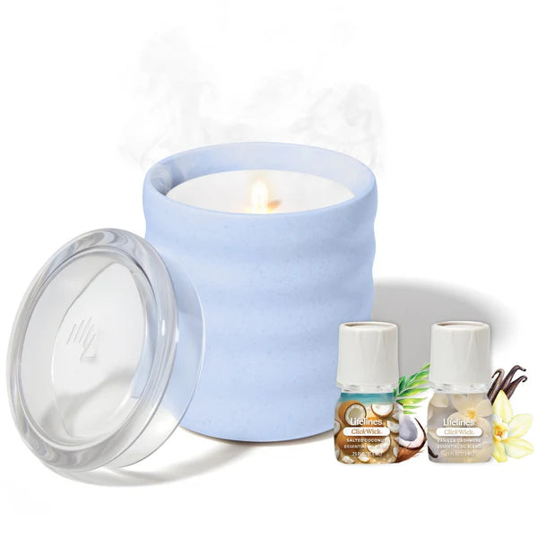 Lifelines Flameless Candle Diffuser - Bubble Blue (Periwinkle)