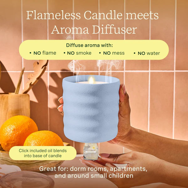 Lifelines Flameless Candle Diffuser - Bubble Blue (Periwinkle)