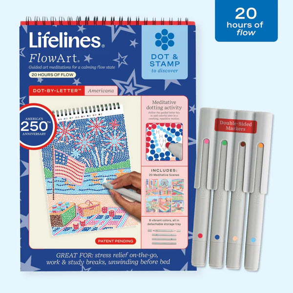 Lifelines FlowArt Dot by Letter - Americana