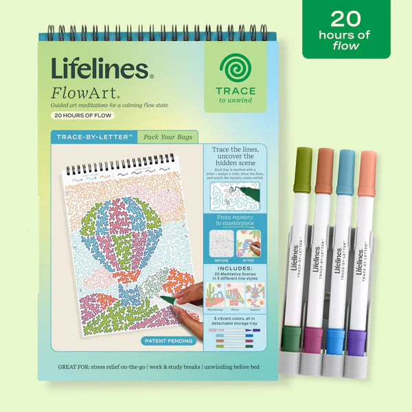 Lifelines FlowArt Trace by Letter - Pack Your Bags